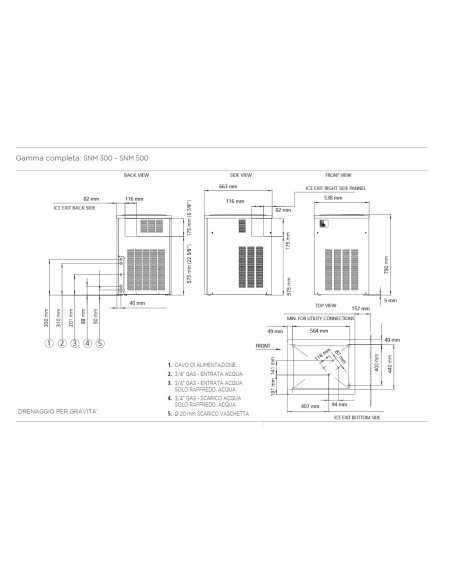 Fabbricatore ghiaccio nugget - Aria/Acqua 485 kg/24h Fabbricatore ghiaccio nugget - Aria/Acqua 485 kg/24h