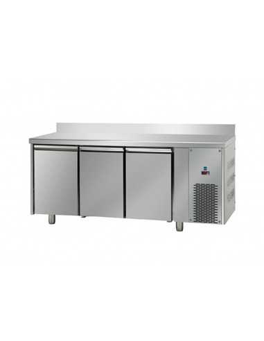 Mesa refrigerada con 3 puertas y panel frontal...