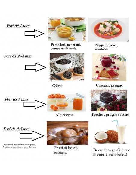 Passatrice - Da banco - Portata kg/h 150 - cm 40 x 103 x 86 h