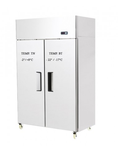 Armadio refrigerato - Capacità Lt. 900 - Doppia Temperatura -22°/-17C / -2°/+8°C - Ventilato - cm 120 x 74 x 195h
