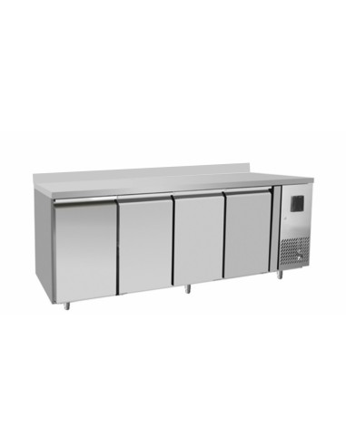 Tavolo refrigerato - N. 4 porte - Alzatina - Tropicalizzato - cm 223 x 60 x 85 h