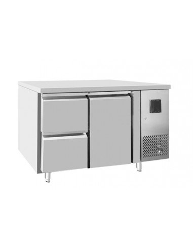 Tavolo refrigerato - N. 1 porta - N. 2 cassetti - Tropicalizzato - cm 136 x 70 x 85h