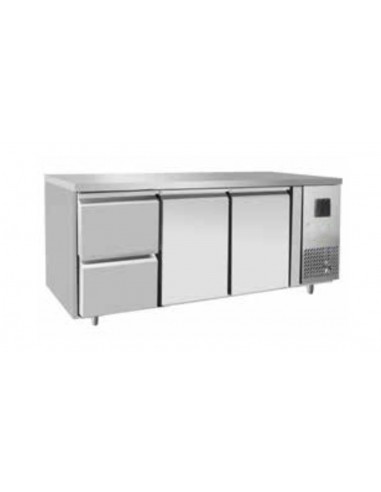 Refrigerated table - N. 2 doors - N. 2 drawers - Tropicalized - cm 179.5 x 70 x 85h