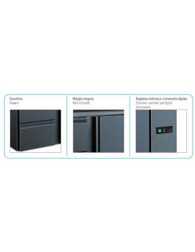 Retrobanco - 3 Doors and 2 drawers - Capacity...