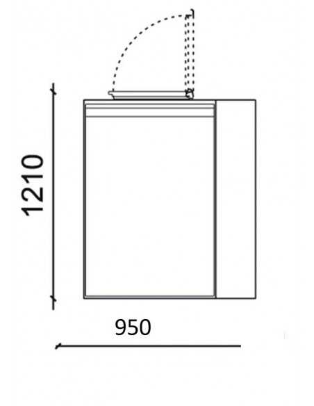Box refrigerato per rifiuti -N. 1x 120/240 Lt. - Motore remoto - cm 95 x 87,5 x 121 h