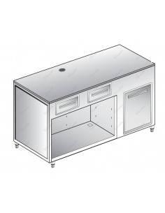 Banco macchina caffè - cm 150 x 55 x 90 h
