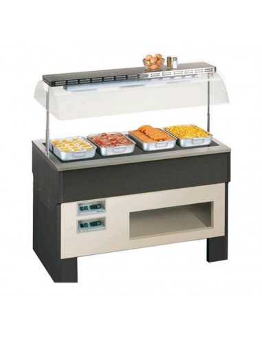 Isola buffet riscaldata - cm 206.2 x 75 x 152.8h