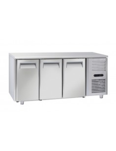 Tropicalized freezer table - N. 3 doors - cm 180 x 70 x 85 h