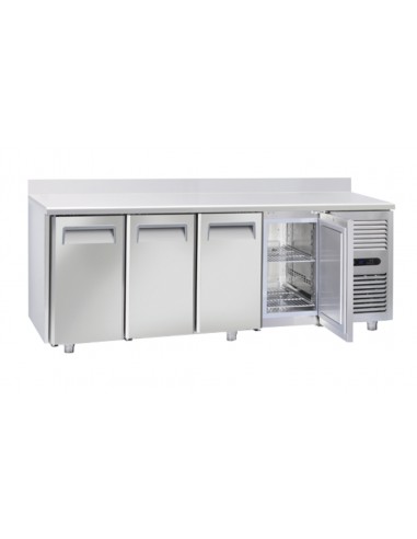 Tavolo congelatore - Tropicalizzato - N. 4 porte - Alzatina - cm 225 x 70 x 95 h