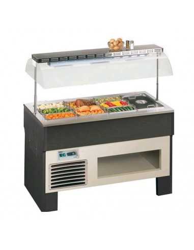 Heated buffet island - cm 112.2 x 75 x 152.8h