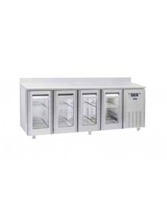 Tropicalized refrigerated table - N. 4 glass doors -...