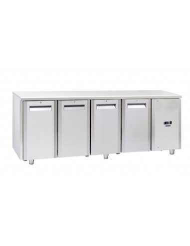 Freezer table - Tropicalized - N. 4 doors - cm 225.5 x 70 x 85 h