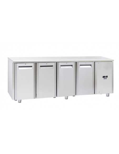 Tropicalized freezer table - N. 4 doors - cm 209.5 x 70 x 85 h