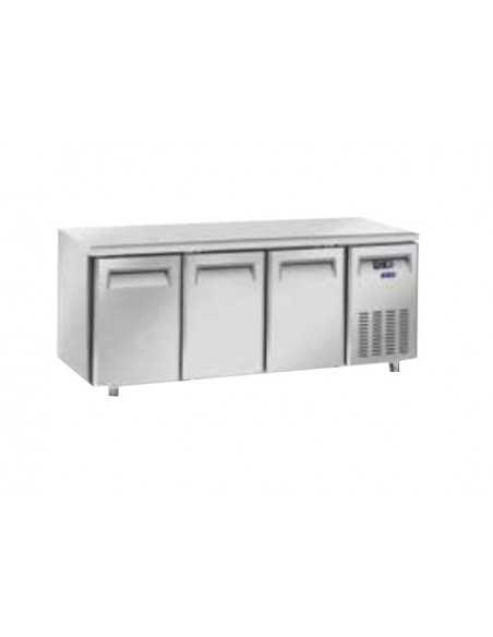 Tavolo refrigerato - N. 3 porte - cm 202,5 x 80 x 85 h