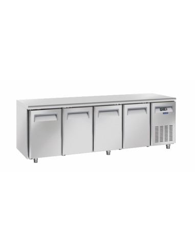 Refrigerated table - N. 4 doors - cm 248 x 80 x 85 h