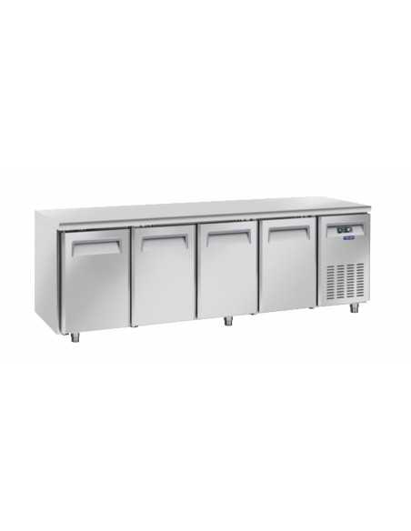 Tavolo refrigerato - N. 4 porte - cm 255 x 80 x 85 h