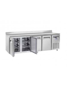 Tavolo refrigerato - Alzatina - N. 4 porte - cm 248 x 80...