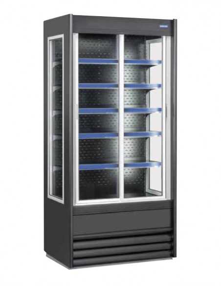Wall display case - With sliding doors - Ventilated - Capacity lt 509 - Temperature +3/+5° C - cm 96 x 63.5 x 209.5h