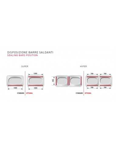 Bell packing machine - Wheels - Sealing bar 100...