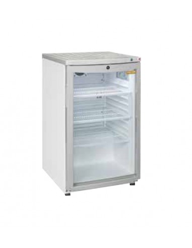 Drink cooler - Painted white - Roll-Bond with fan - Capacity lt 115 - Temperature +4/+10 °C - cm 50.5 x 59 x 85.5 h