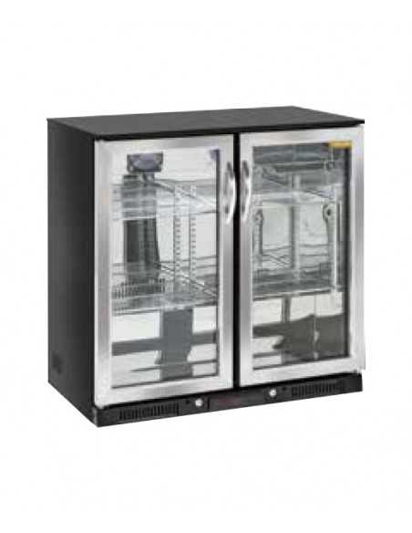 Vetrina espositiva refrigerata - 2 Porte battenti - Capacità 228 lt - cm 90 x 50 x 90 h