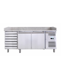 Mostrador para pizza 2 puertas y 1 cajón - cm 202 x 80 x 100 h 2