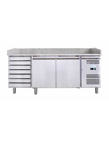 Banco pizza 2 porte ed 1 cassettiera - cm 202 x 80 x 100 h