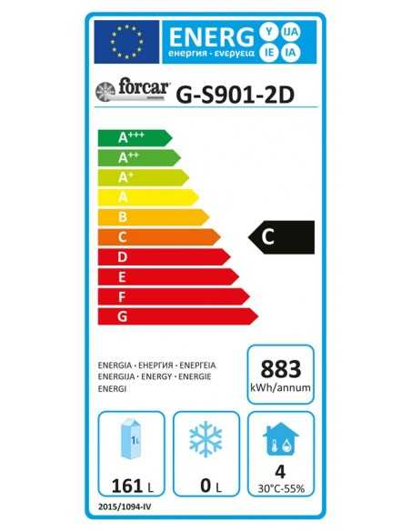 Saladette refrigerata - N. 1 porta - N. 2 cassetti - cm 90 x 70 x 85 h