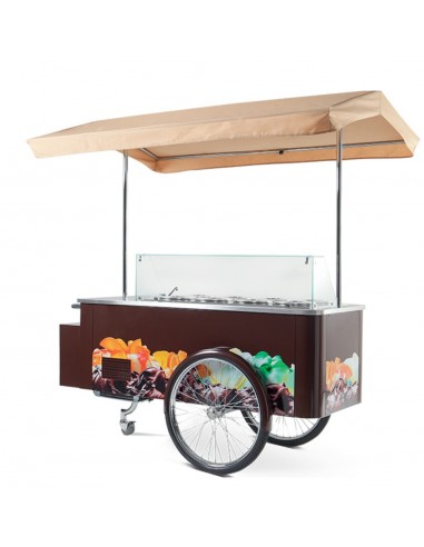 Ice cream cart - Capacity No. 8 Carapines 7 - Temperature -16°/-14°C - cm 200 x 128.5 x 208.1 h