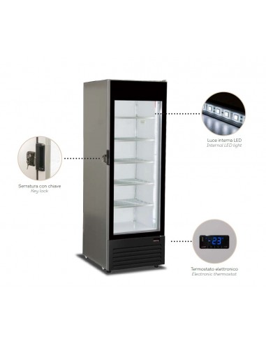 Freezer cabinet - Capacity lt 283 - cm 54 x 64.6 x 178.8 h