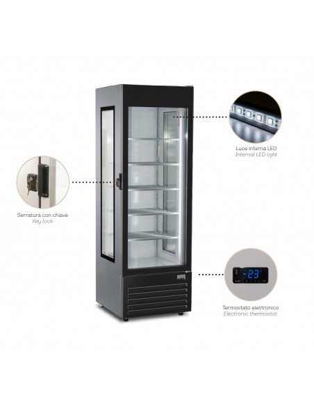Vetrina Freezer per Gelati e Surgelati - Capacità 323 lt - cm 61 x 63.9 x 184.4 h