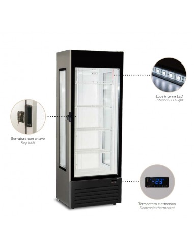 Refrigerator cabinet - Capacity lt 320 - cm 61 x 63.9 x 184.4 h