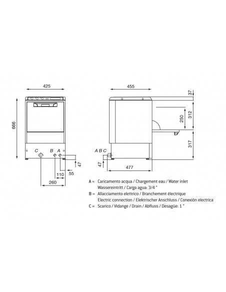 Washers - With pump - Basket cm 35 x 35 - cm 42.5 x 47.7 x 60.6 h