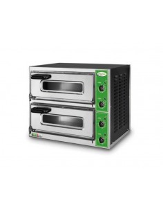 Horno de pizza eléctrico para 1+1 pizzas - cm 71,5 x 57 x 55 h