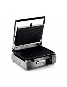 Cast iron plate with ribbed surface and ribbed lid cm 35.5 x 25.5