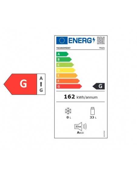 Built-in or free standing thermoelectric minibar - Capacity 33 liters - Cm 40.2 x 43.1 x 54.6 h