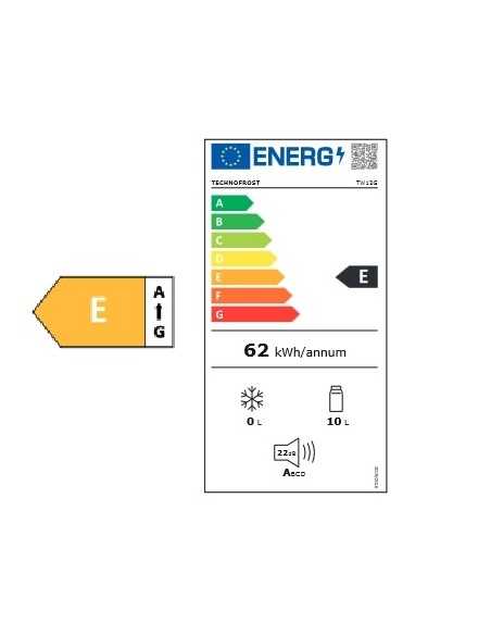 Wall-mounted thermoelectric minibar with glass door - Capacity 10 liters - Cm 40.2 x 22.5 x 52.2 h