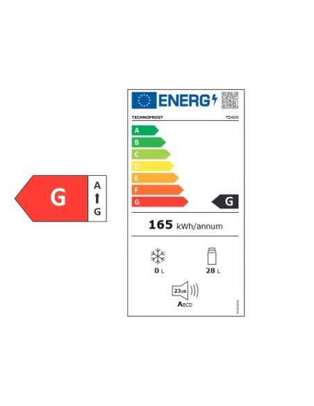 Minibar termoeléctrico con cajón abrible - Capacidad 28 Litros - Dimensiones 50 x 45,4 x 42,6 h