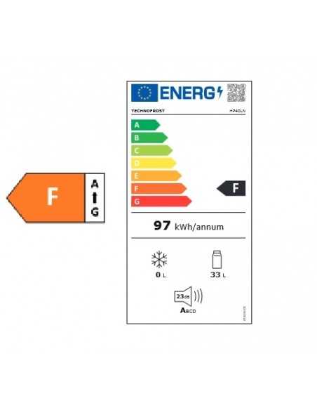 Thermoelectric minibar with wooden cabinet - Capacity 33 liters - cm 50 x 49.5 x 94.7 h