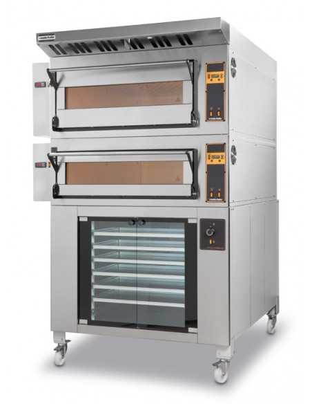Electric bread and pizza oven - No. 6 + 6 Ø 36 cm - Digital controls - Room cm 124 x 83 x 18 h