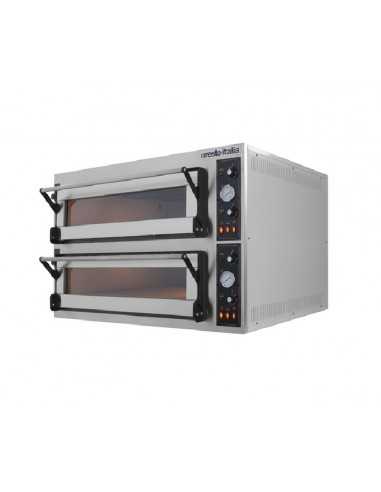 Horno eléctrico para pan y pizza - Nº 4+4 Ø 36...