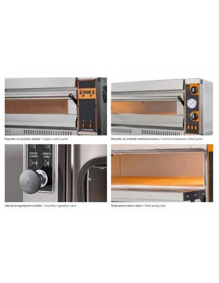 Horno eléctrico - Pizze n°6+6 Ø 36 cm - cm 96 X 134 X 71 h