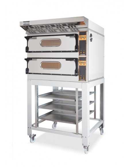 Electric pizza oven 4 pizzas - Mechanical controls - chamber cm 72 x 72 x 14 h