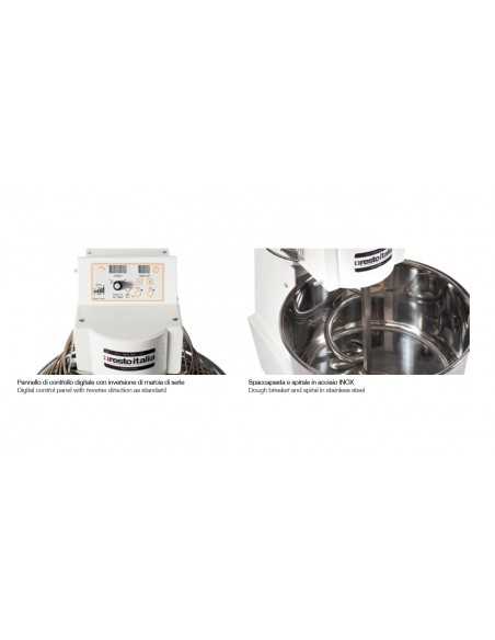Spiral mixer - Capacity 21 liters/kg 17 - Variable speed - cm 40 x 67.5 x 84h