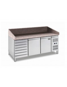 Banco pizza 2 porte e cassettiera - cm 202.5 x 80 x 100 h