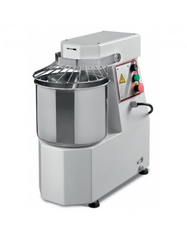 Spiral mixer - Fixed tank - Capacity 10 kg / lt 12- Monophase or three-phase - A speed - cm 28 x 52 x 58 h