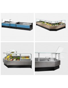 Mostrador de comida autoservicio - Ventilado con celda - cm 200 x 109 x 92 h 2