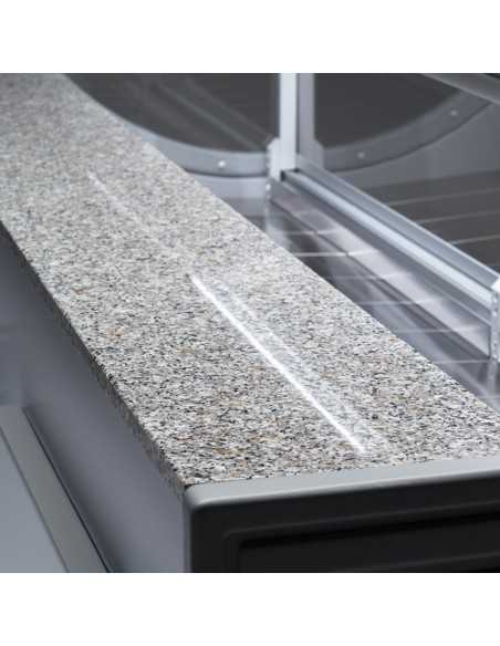 Banco alimentare - Vetro retto - Statico con cella - cm 200 x 81 x 135 h