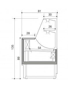 Banco alimentare -  Vetro retto - Statico con cella - cm... 2