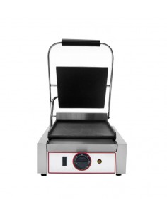 Piastra elettrica in ghisa con piano e coperchio liscio da cm 22.5 x 23
